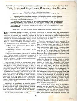 Fuzzy Logic and Approximate Reasoning