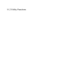 11.2 Utility Functions