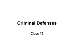 Criminal Defenses