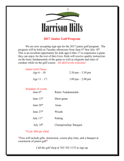 2017 junior golf flyer - Harrison Hills Golf and Country Club