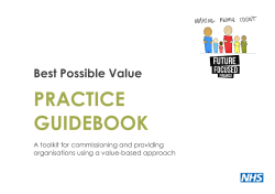 Best Possible Value PRACTICE GUIDEBOOK