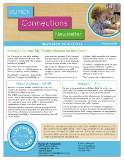 About Kumon`s ASHR Should I Correct My Child`s Mistake on the