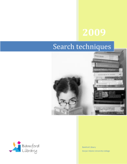 Search techniques - Harper Adams University