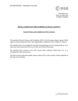 regulations of the european space agency - ESA