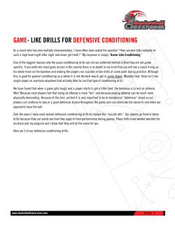 game- like drills for defensive conditioning