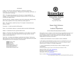 Quick Reference - Rensselaer Polytechnic Institute