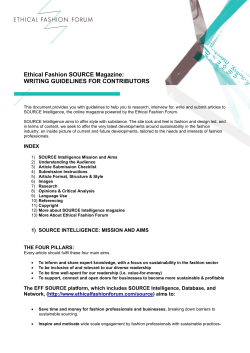 Substantial part - Ethical Fashion Forum