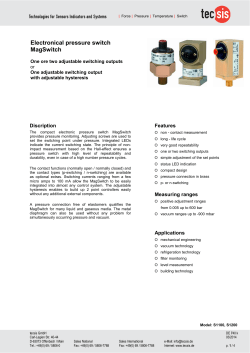 Electronical pressure switch MagSwitch