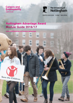 Nottingham Advantage Award Module Guide 2016/17