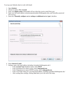 To set up your Outlook client to work with Gmail