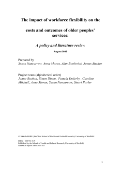 The impact of workforce flexibility on the costs and outcomes of older