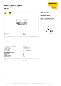 M8 x 1 / &Oslash; 8 mm round connector