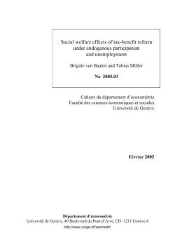 Social welfare effects of tax-benefit reform under endogenous