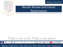 Progress - Ridgeway High School