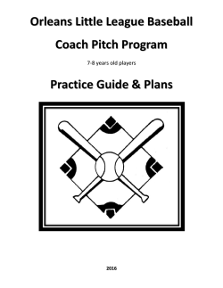 Baseball practice guide - Orleans Little League Baseball