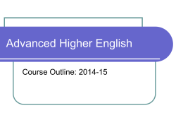 Advanced Higher English