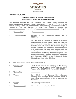 homesite purchase and sale agreement with earnest money
