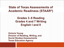 ELA Update: TEKS and TAKS