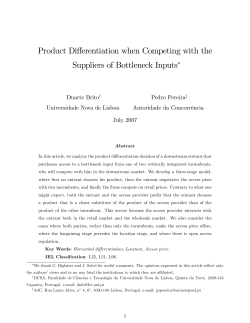 Product Differentiation when Competing with the Suppliers of