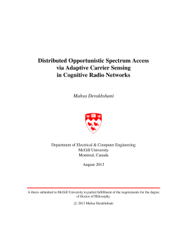 Distributed Opportunistic Spectrum Access via