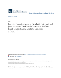 Parental Coordination and Conflict in International Joint Ventures