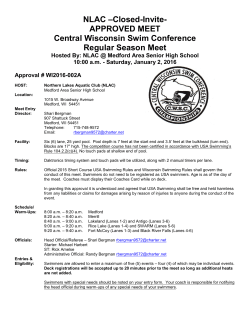 APPROVED MEET Central Wisconsin Swim Conference Regular
