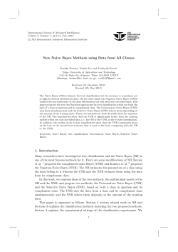 New Naive Bayes Methods using Data from All Classes