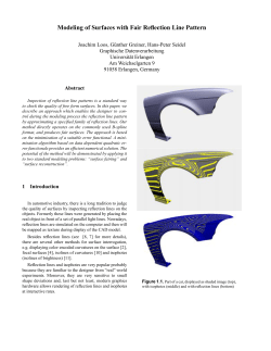 Modeling of Surfaces with Fair Reflection Line Pattern
