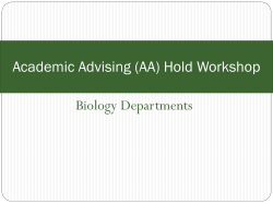 1. DegreeWorks - USF :: Biological Sciences