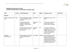 Action plan from the AHSC Recommendations
