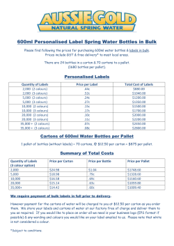 600ml Personalised Label Spring Water Bottles in Bulk