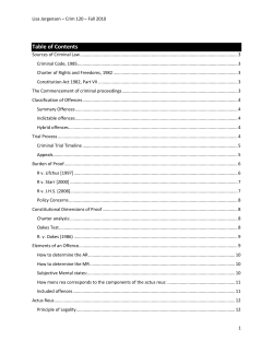 2) Circumstances: many criminal offences require proof that the