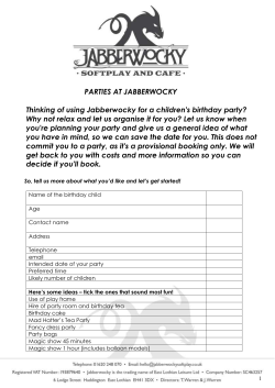 Date - Jabberwocky Soft Play