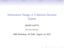 Information Design in Collective Decision Games