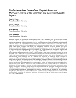 Earth-Atmosphere Interactions: Tropical Storm and Hurricane