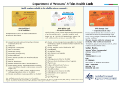 DVA Health Cards - Department of Veterans` Affairs