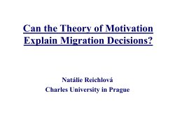 The Model of Migration Based on the Theory of