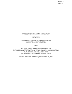Collective Bargaining Agreement, Florida Public