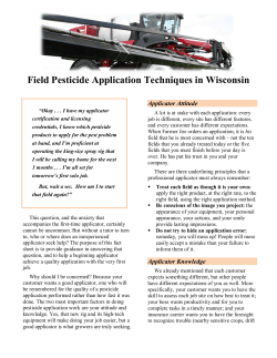 Field Application Techniques - Integrated Pest and Crop Management