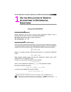 on the application of genetic algorithms to differential equations