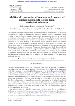 Multi-scale properties of random walk models of animal movement