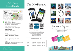The Oslo Pass app Oslo Pass Sales Points
