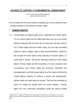 2. access to justice - a fundamental human right?