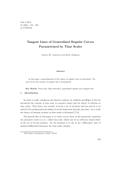 Tangent Lines of Generalized Regular Curves