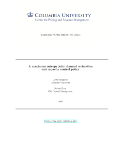 A maximum entropy joint demand estimation and capacity control
