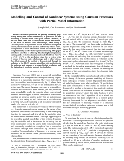 Modelling and Control of Nonlinear Systems Using Gaussian