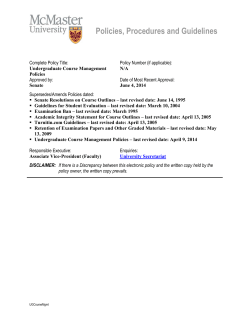 Course Management Policies