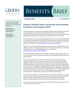 Change in Fiduciary Rules to Encourage Social Investing by