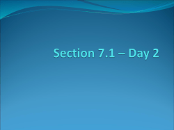 Section 7.1 &ndash; Day 2