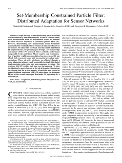 Set-Membership Constrained Particle Filter: Distributed Adaptation
